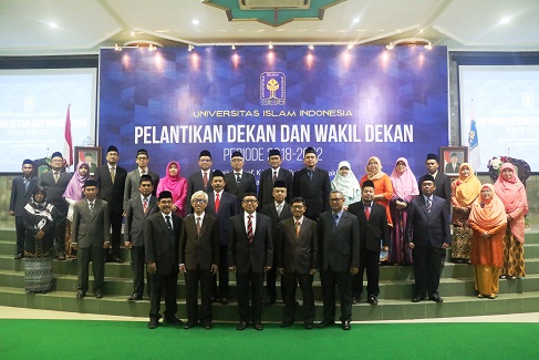 Dekan dan Wakil Dekan UII Periode 2018-2022 Dilantik