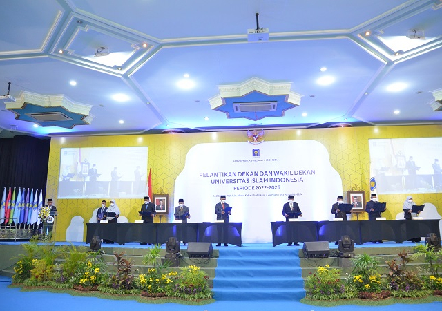 Dekan dan Wakil Dekan UII Periode 2022-2026 Dilantik